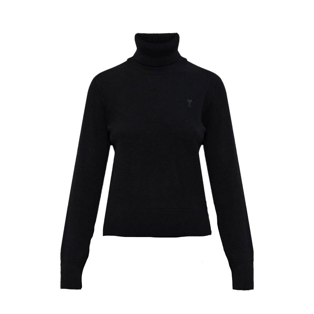 AMI Women’s Wool Turtleneck Knit Sweater FKS827 001 180