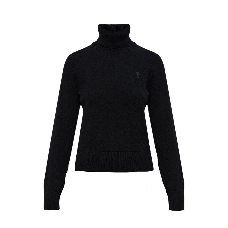 AMI Women’s Wool Turtleneck Knit Sweater FKS827 001 180
