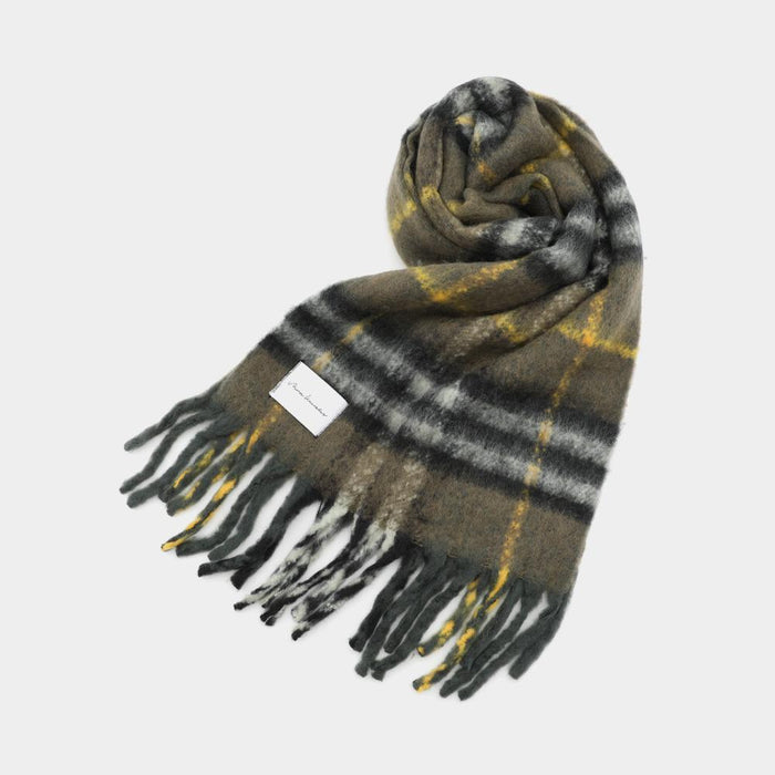 Moose Knuckles Tolima Flag Check Oversized Wool Unisex Scarf M34LA525H 1470