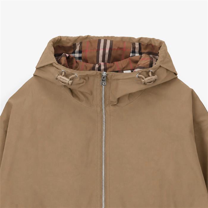 BURBERRY Beige Medley Drawstring Hooded Windbreaker Jacket Women