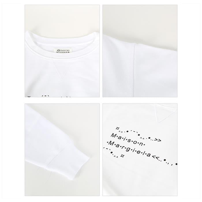 Maison Margiela Logo Generator Crewneck Sweatshirt White Cotton
