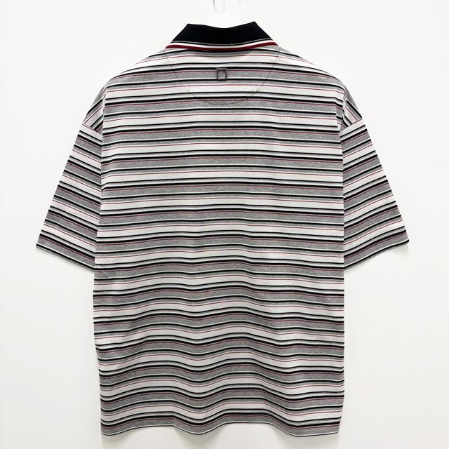 WOOYOUNGMI Stripe Short Sleeve Polo T-Shirt W261TS15 736G