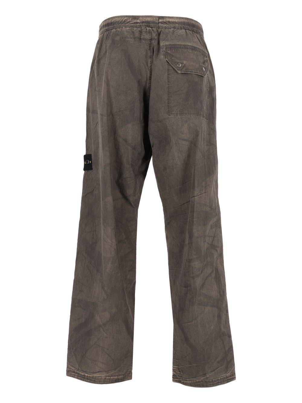 STONE ISLAND Olive Cotton Cargo Pants for Men
