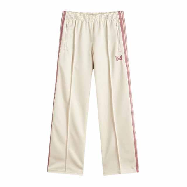 NEEDLES Ivory Poly Smooth Track Pants QV307 IV