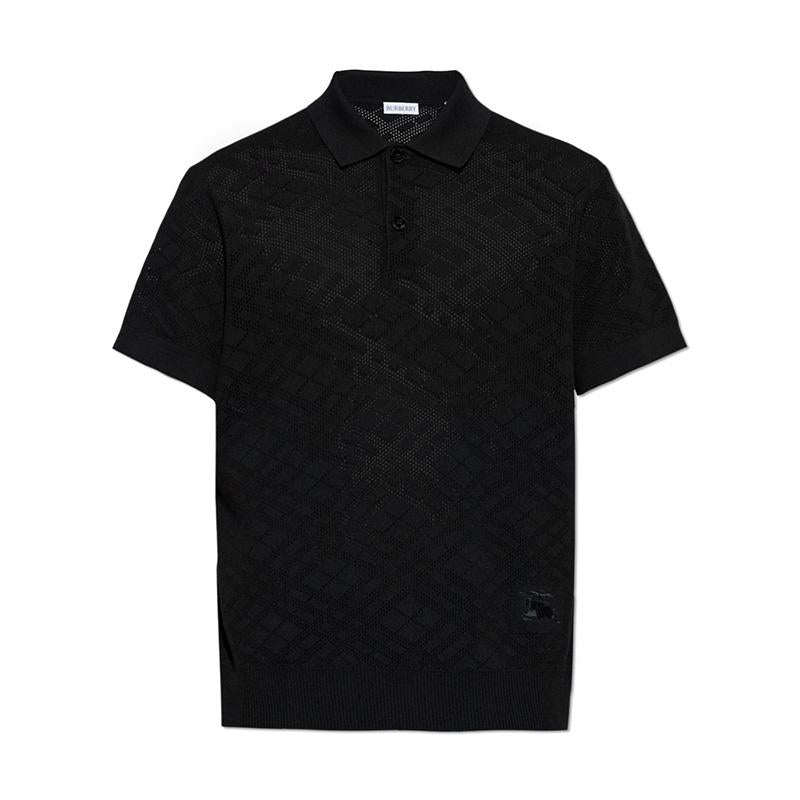 BURBERRY Check Wool Men’s Polo Shirt