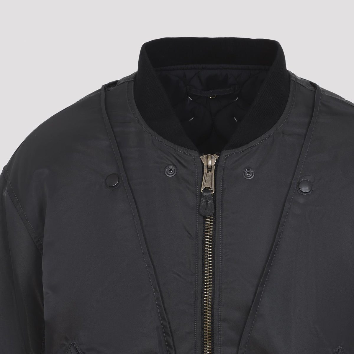Maison Margiela Black Nylon Bomber Jacket for Men