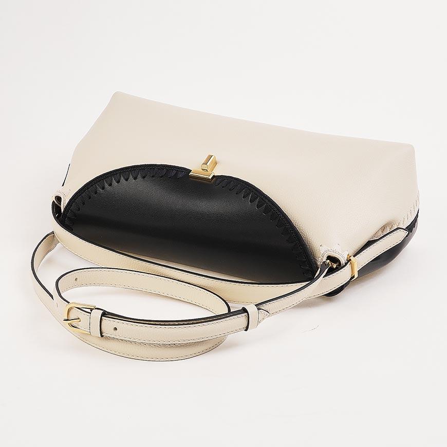 Toteme T-Lock Embroidered Top Handle Shoulder Bag 261 WAL961 LE0030