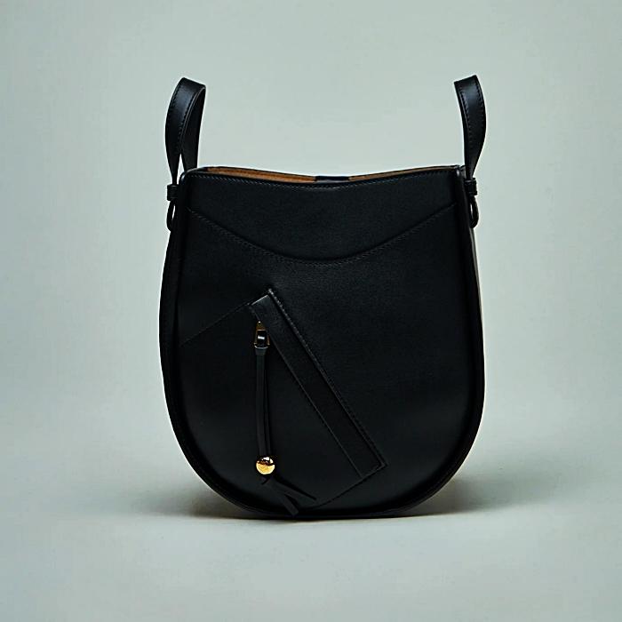 LOEWE Shiny Calfskin Hammock Slice Shoulder Bag A538HHSX01 1100