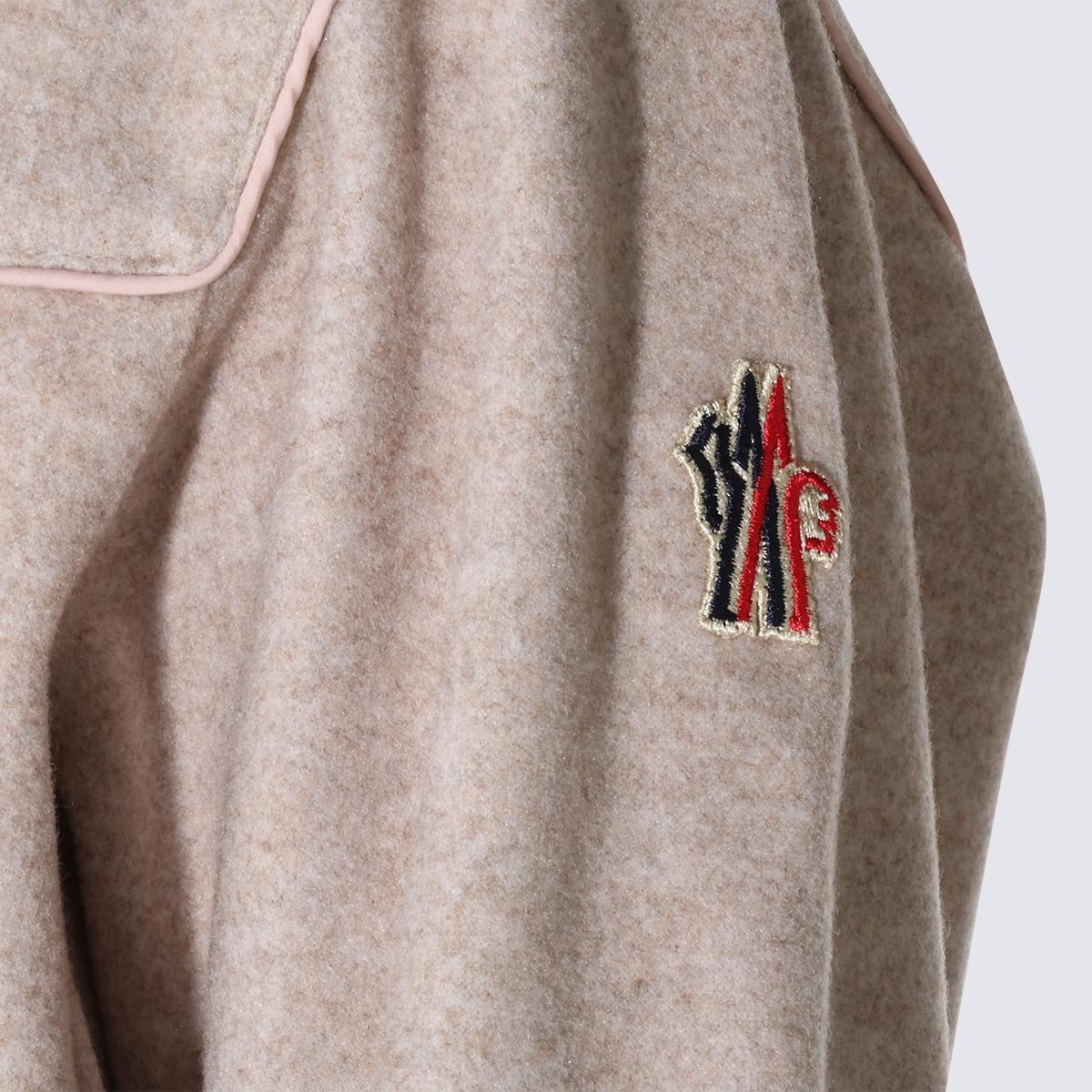 Moncler Logo Print Cotton Hoodie Sweatshirt for Women