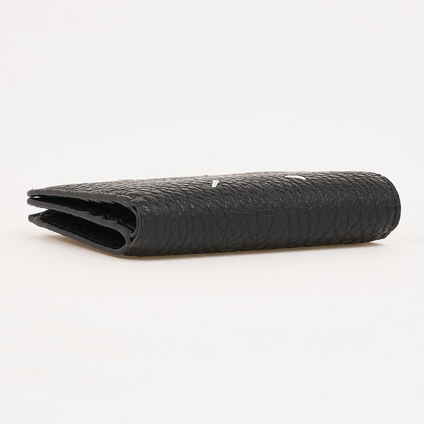 Maison Margiela Unisex Leather Flap Bifold Wallet Black