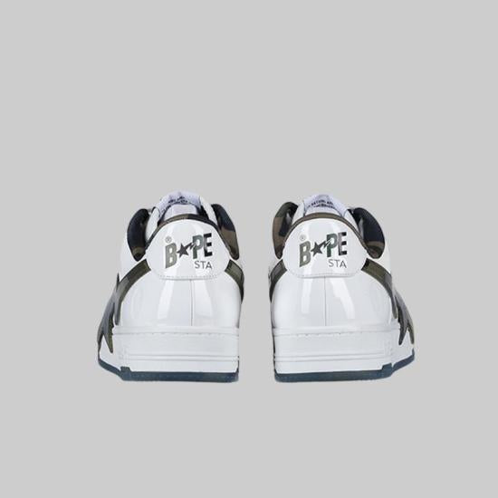 BAPE White Low-Top Sneakers Women’s Leather Shoes 0ZXSHW291308 OWHX