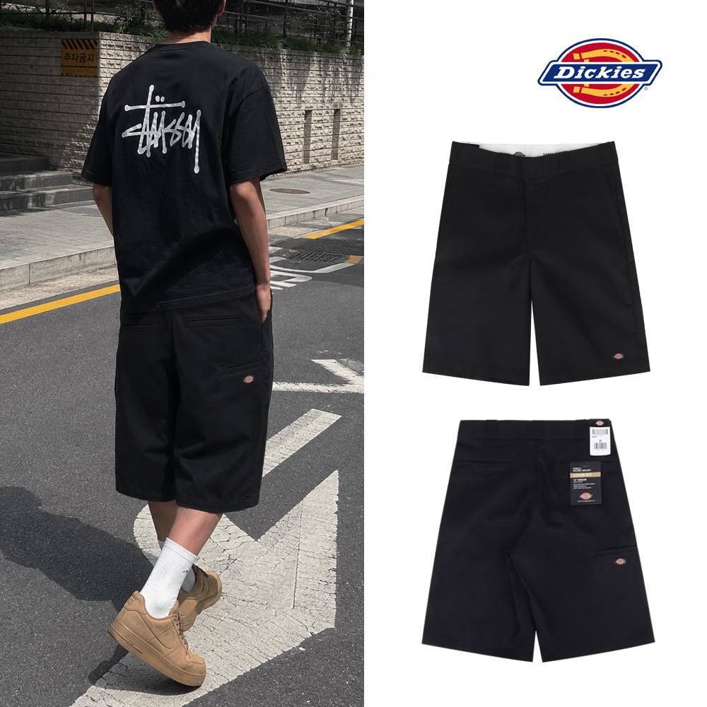 Dickies Loose Fit 13-Inch Work Shorts Black Unisex Classic Pants D42283