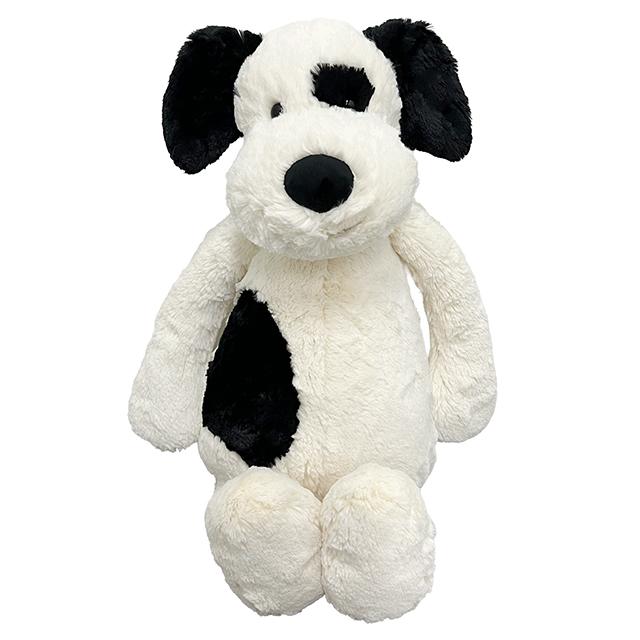 jELLYCAT Bashful Lopperty Black Cream Puppy Huge Plush Keyring