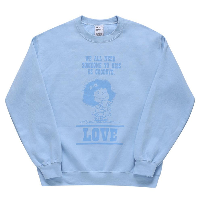 Wild Donkey Light Blue Graphic Print Unisex Sweatshirt
