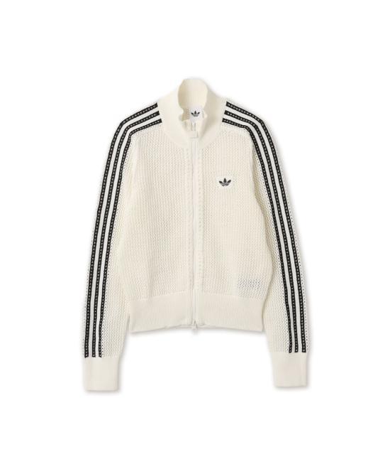 Adidas Knit Crochet Firebird Track Top Jacket KC6496 Off White DOM
