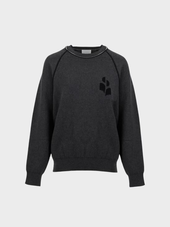 Isabel Marant Anthracite Black Crewneck Knit Sweater Men PU0872 HA D1L06H
