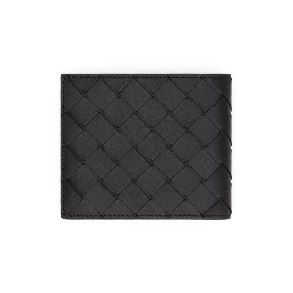 Bottega Veneta Intrecciato Black Leather Bifold Wallet