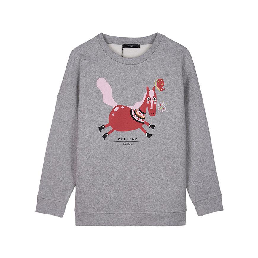 Max Mara Women’s Cotton Sweatshirt with Bear Motif GOMMOSO 001