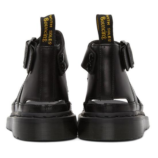 Dr.Martens Leather Sandals for Women R24477001 BLACK DOM