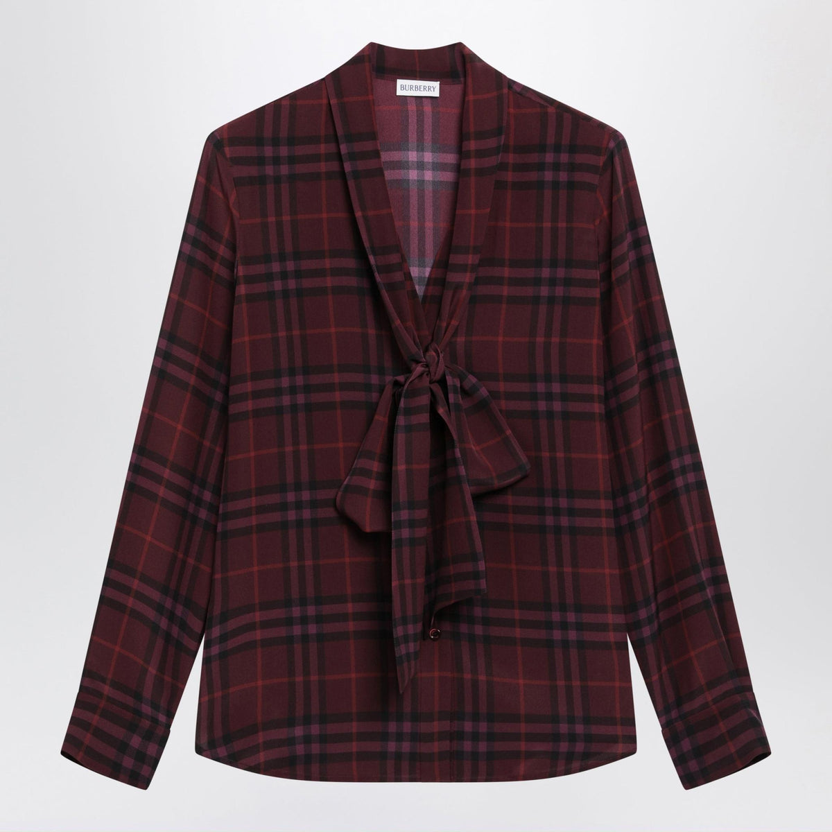 BURBERRY Beige Check Cotton Blouse
