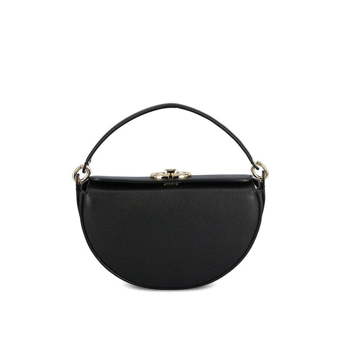 VALENTINO V Logo Leather Crossbody Tote Bag Black