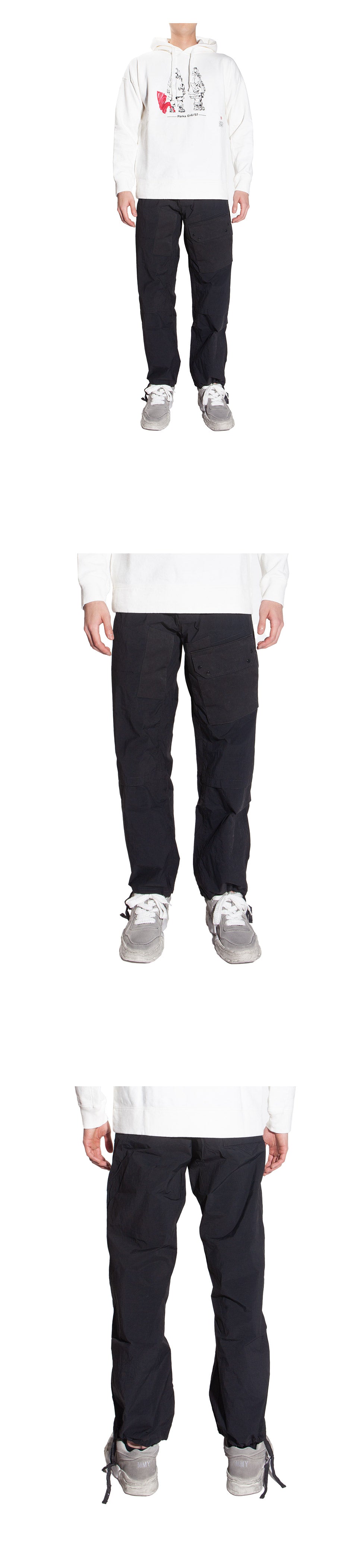Ten C Men's Garment Dyed Tactel Cargo Pants 22CTCUP04162 999