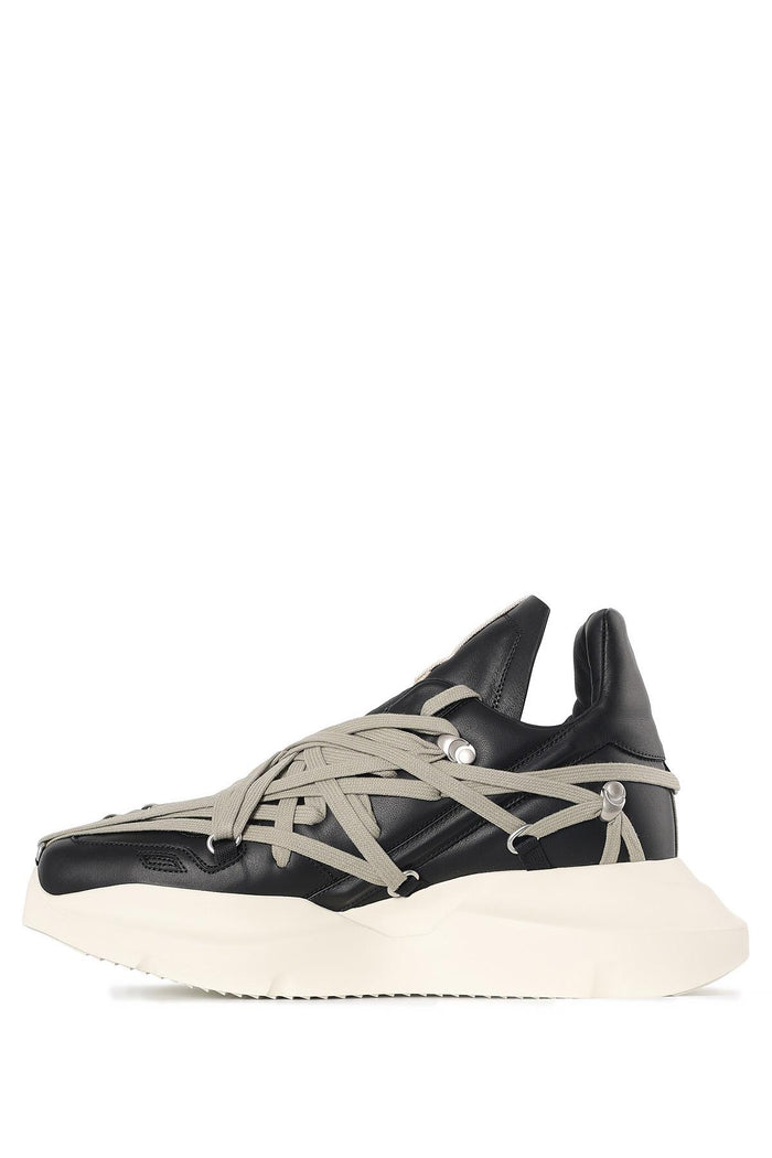 Rick Owens Megalace Geth Runner Black Milk Low-Top Sneakers