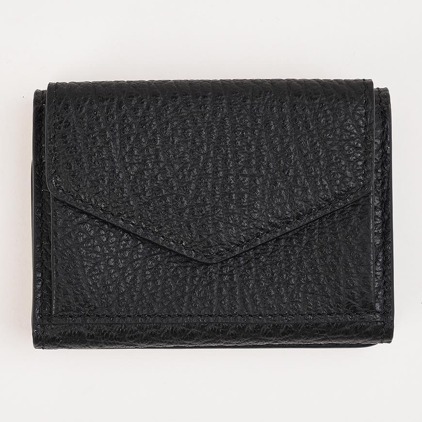 Maison Margiela Unisex Four-Stitch Leather Bifold Wallet Black