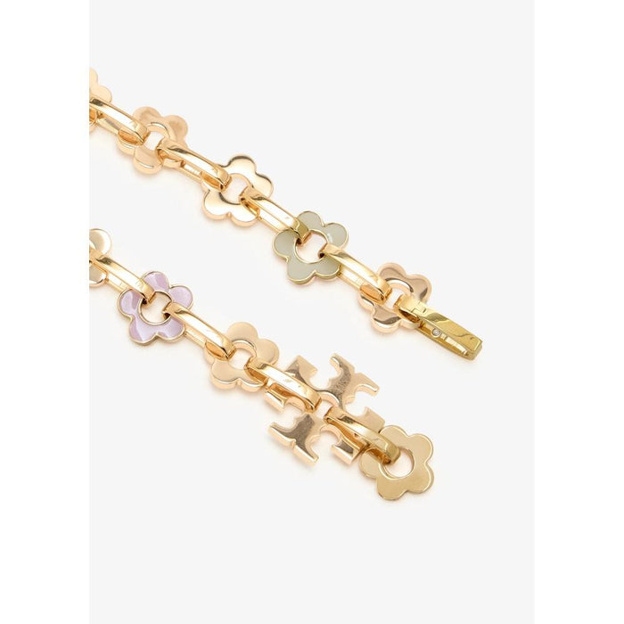 Tory Burch Interlocking Flower Bracelet Gold-Tone