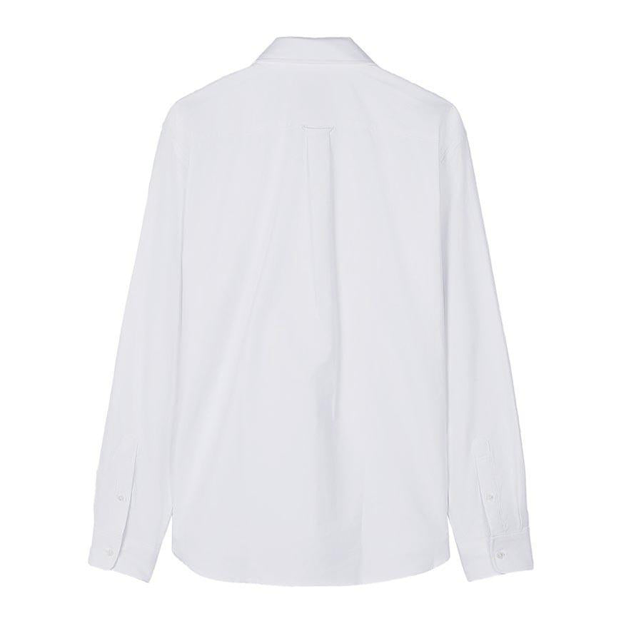 Maison Kitsune Profile Fox Regular Fit Long Sleeve Shirt Whi QM00412 WC5062 P100