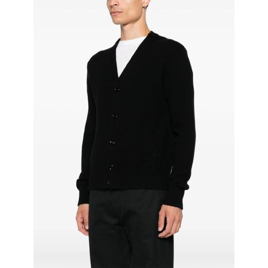 AMI Black Knit Cardigan for Men