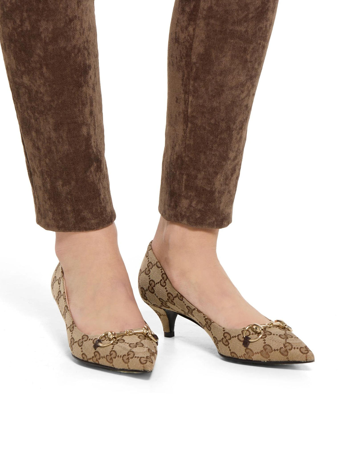 GUCCI Leather Mary Jane Flats Black