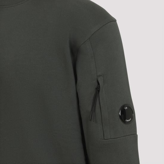 CP Company Light Fleece Crewneck Lens Sweatshirt for Men 19CMSS713 A005086 W978