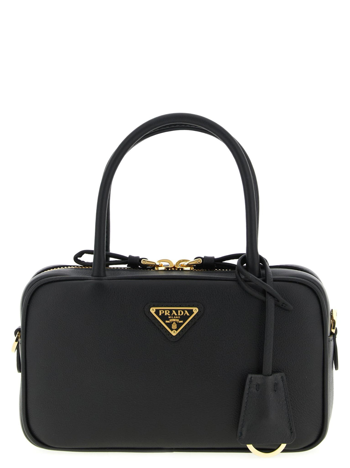 PRADA Black Saffiano Leather Small Tote Bag
