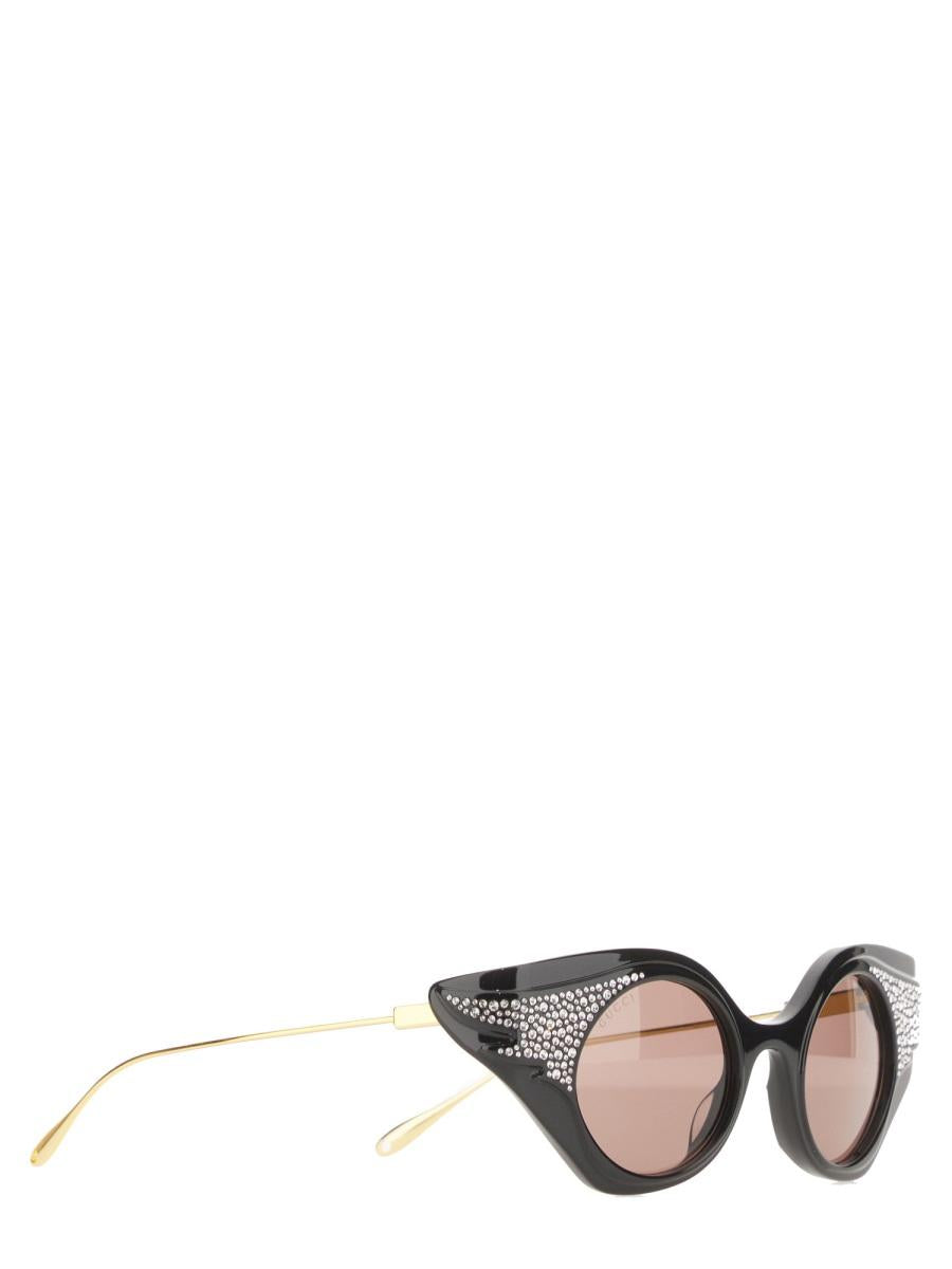 GUCCI Black Acetate Square Sunglasses