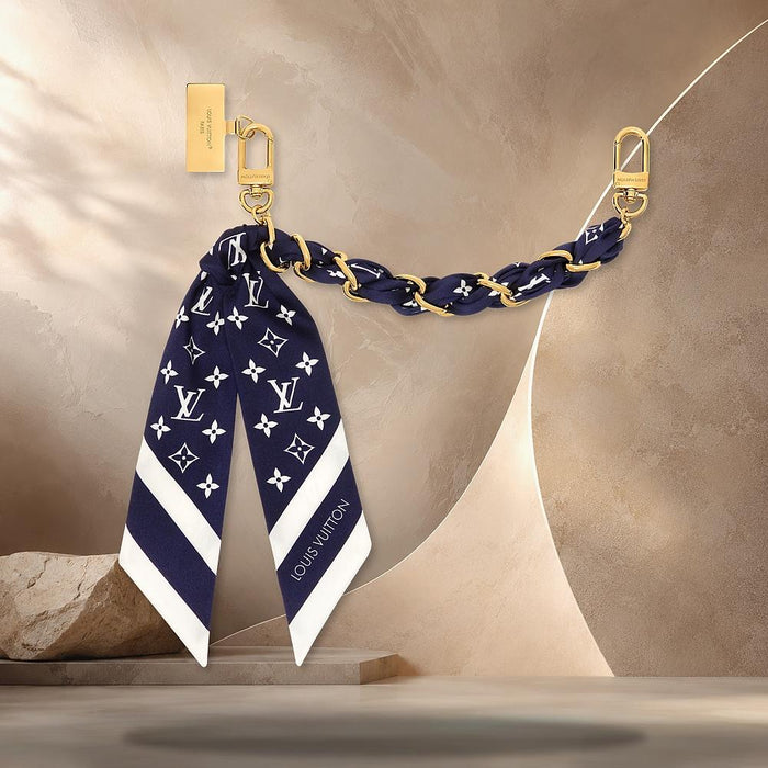 Louis Vuitton Monogram Silhouette Chain Bag Charm Dark Blue M03814