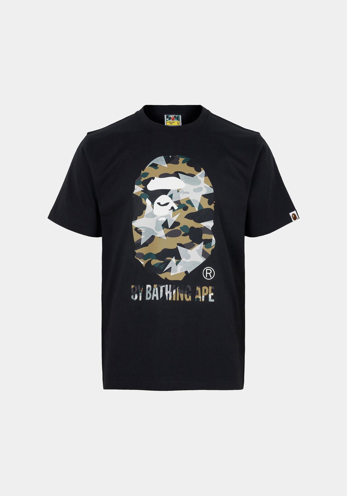 BAPE Black Yellow Ape Head Camo T-Shirt 001TEM301023M BLACK YELLOW