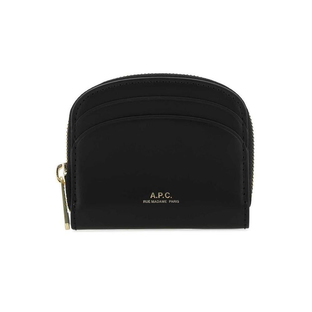 A.P.C. Demi-Lune Half Moon Coin Card Wallet Black