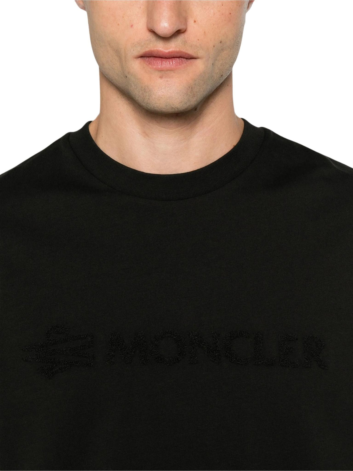 Moncler Cotton Short Sleeve T-Shirt for Men Black