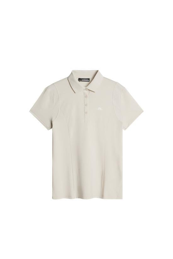 J LINDEBERG Men's Short Sleeve Polo Shirt GWJT12474U029 MOONBEAM DOM