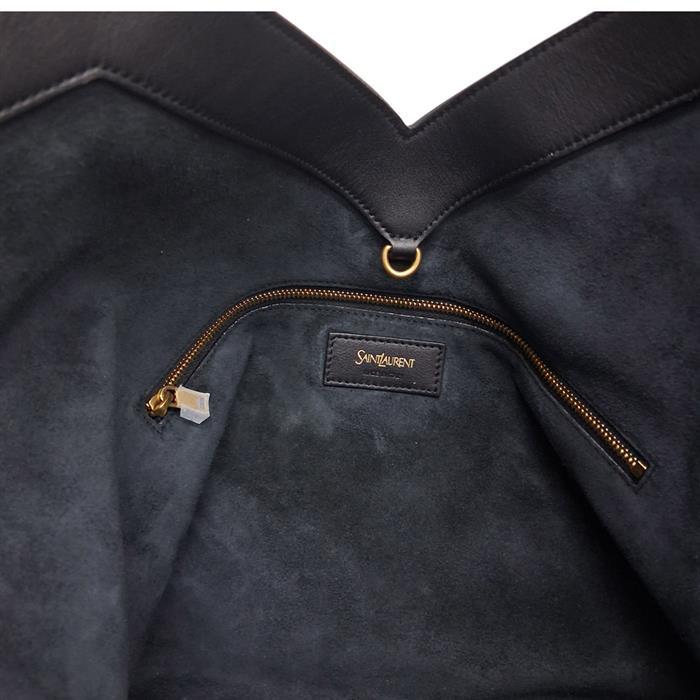 Saint Laurent Y Large Tote Bag Black Leather Shoulder Bag