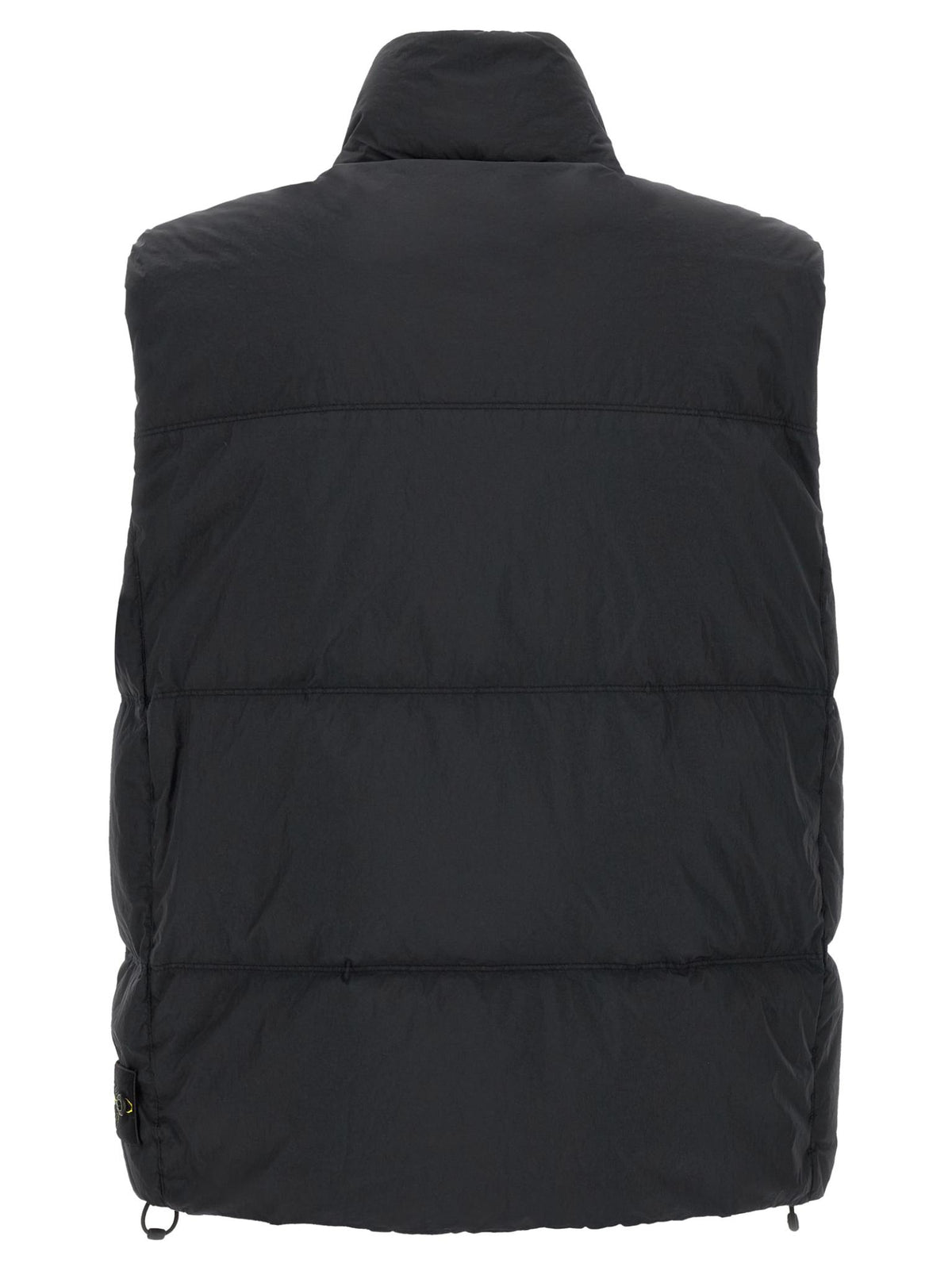 STONE ISLAND Black Nylon Down Puffer Vest