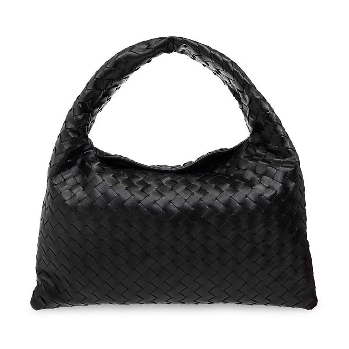 Bottega Veneta Small Hop Tote Bag Black Leather
