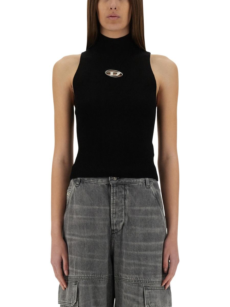 DIESEL Cotton Tank Top Sleeveless Shirt White Women's
