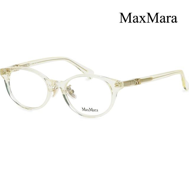 Max Mara Round Transparent Ivory Acetate Eyeglasses Asian Fit MM5127D 025