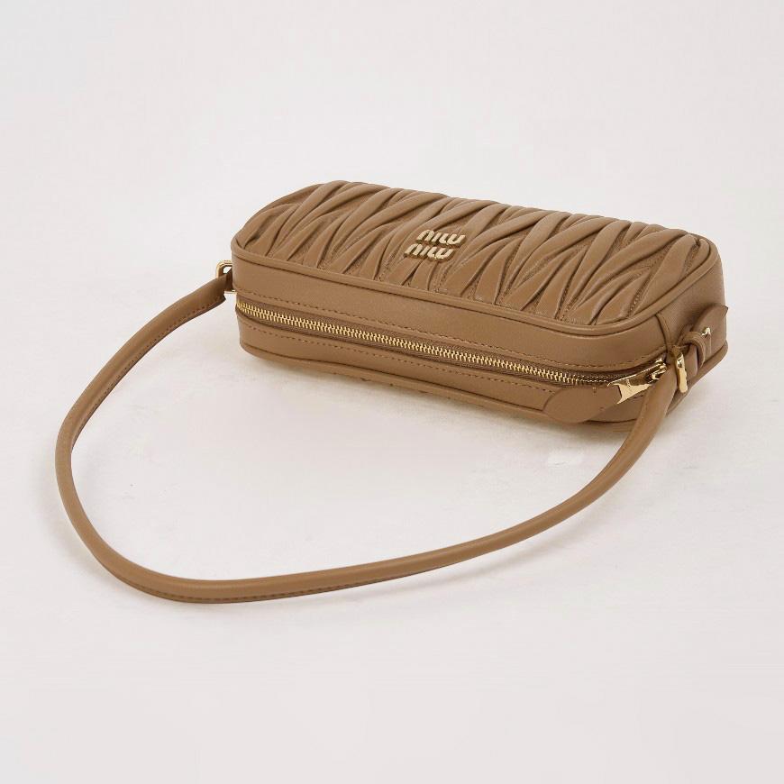 Miu Miu Matelassé Leather Pouch Shoulder Bag for Women 5NE024 AFPP F098L 1