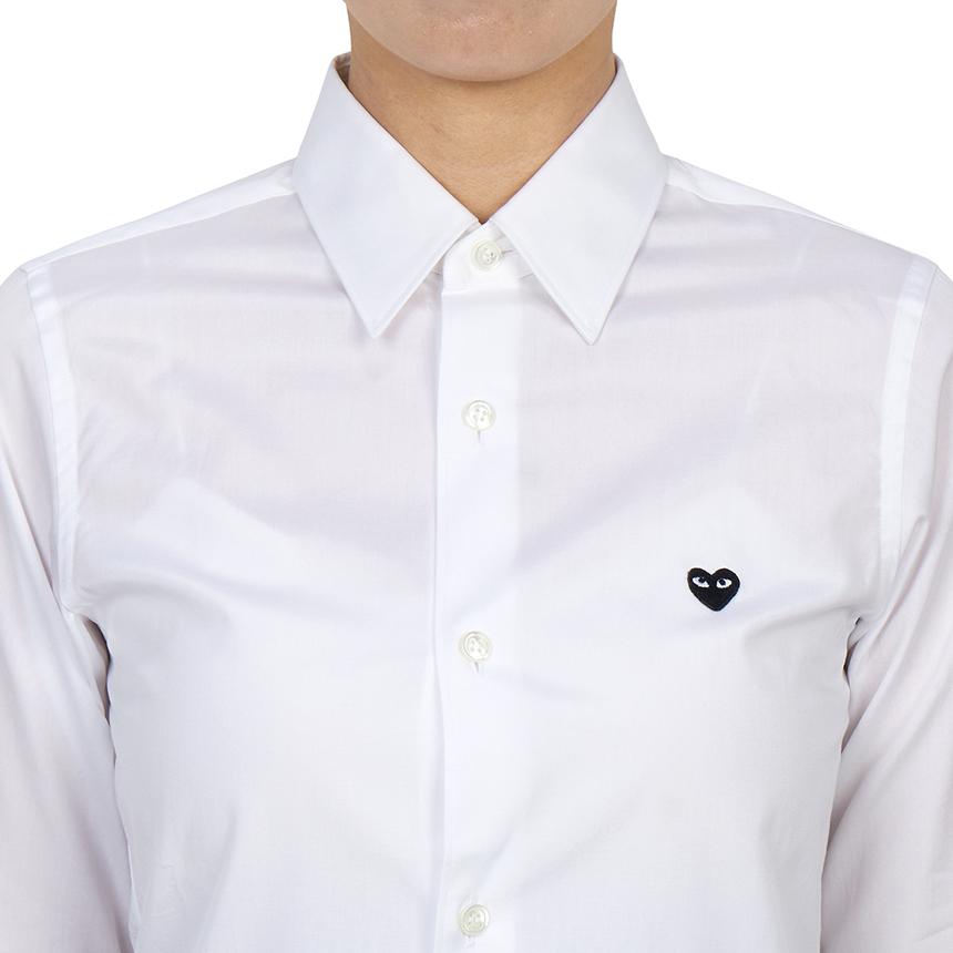 Comme des Garcons Mini Black Heart Logo Women’s Shirt AZ B013 051 2