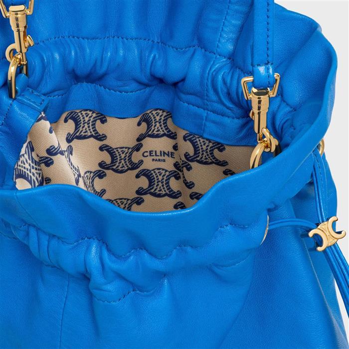 CELINE Small Crystal Pouch Lambskin Shoulder Bag