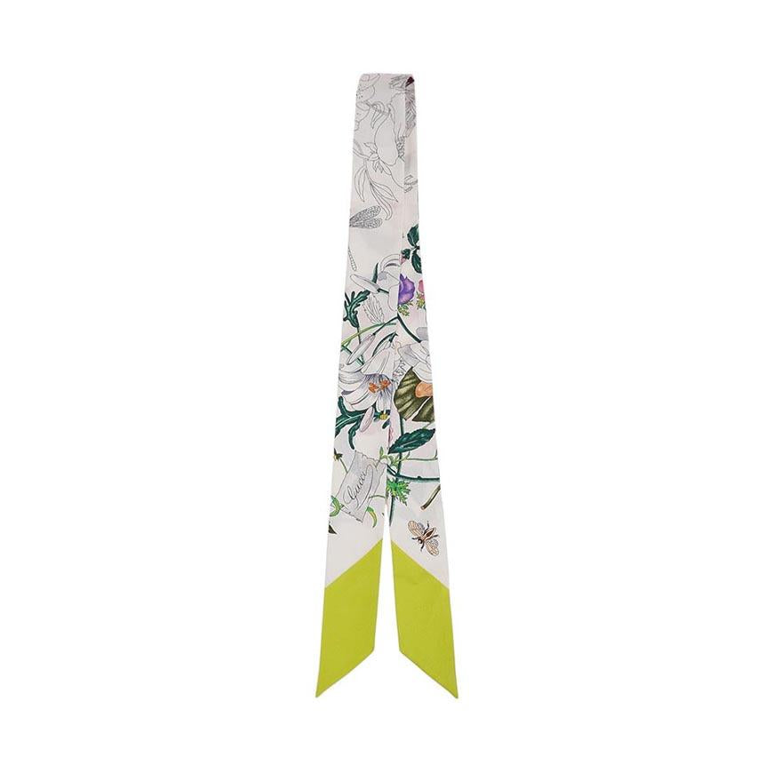 GUCCI Unisex Print Silk Twill Ribbon Scarf 831699 3G001 9067