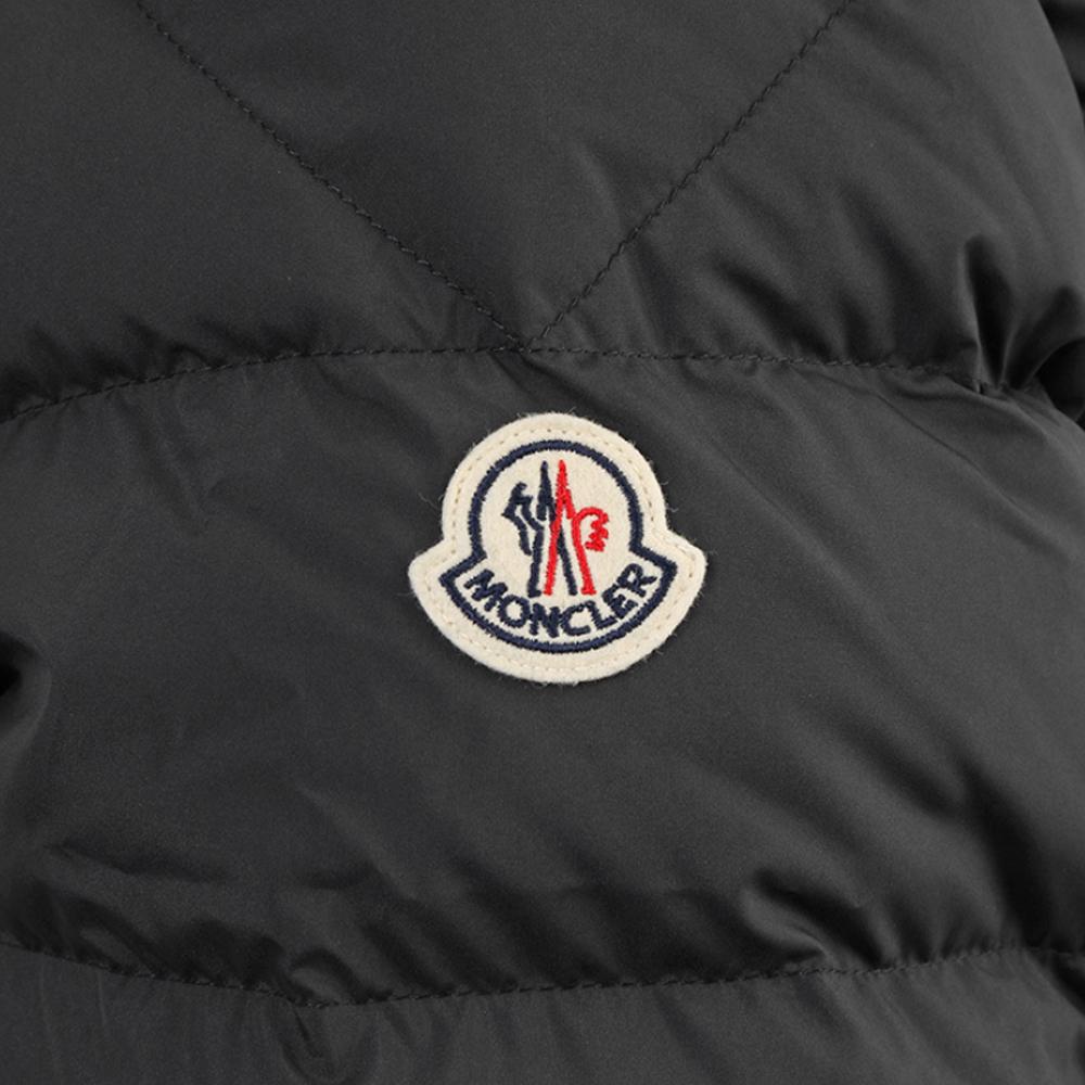 Moncler Black Hooded Down Puffer Jacket with Logo Patch 1A00224 597YW 999